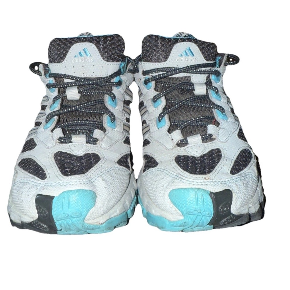 Adidas White and Blue Running Shoes